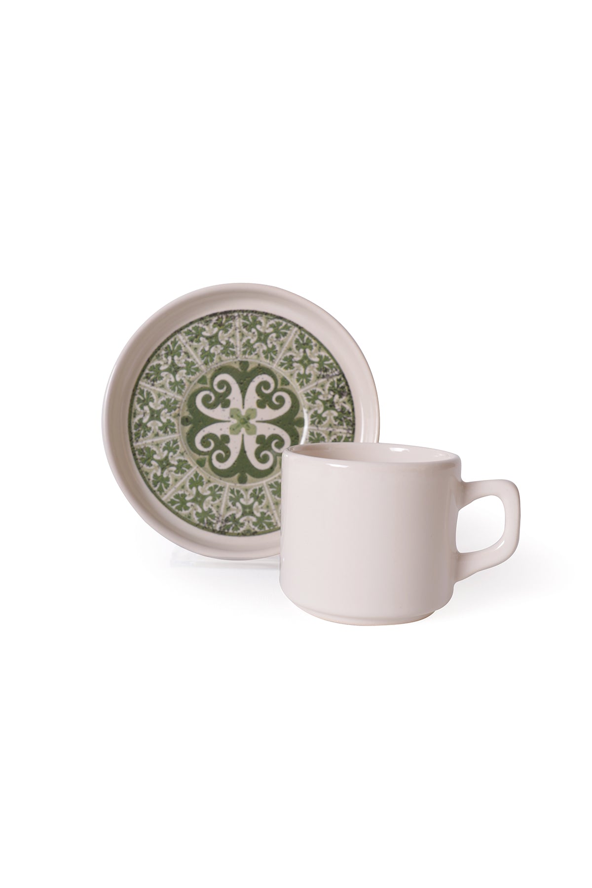 Timeless Green Stackable Tea Set, 8 Pieces, for 4 People