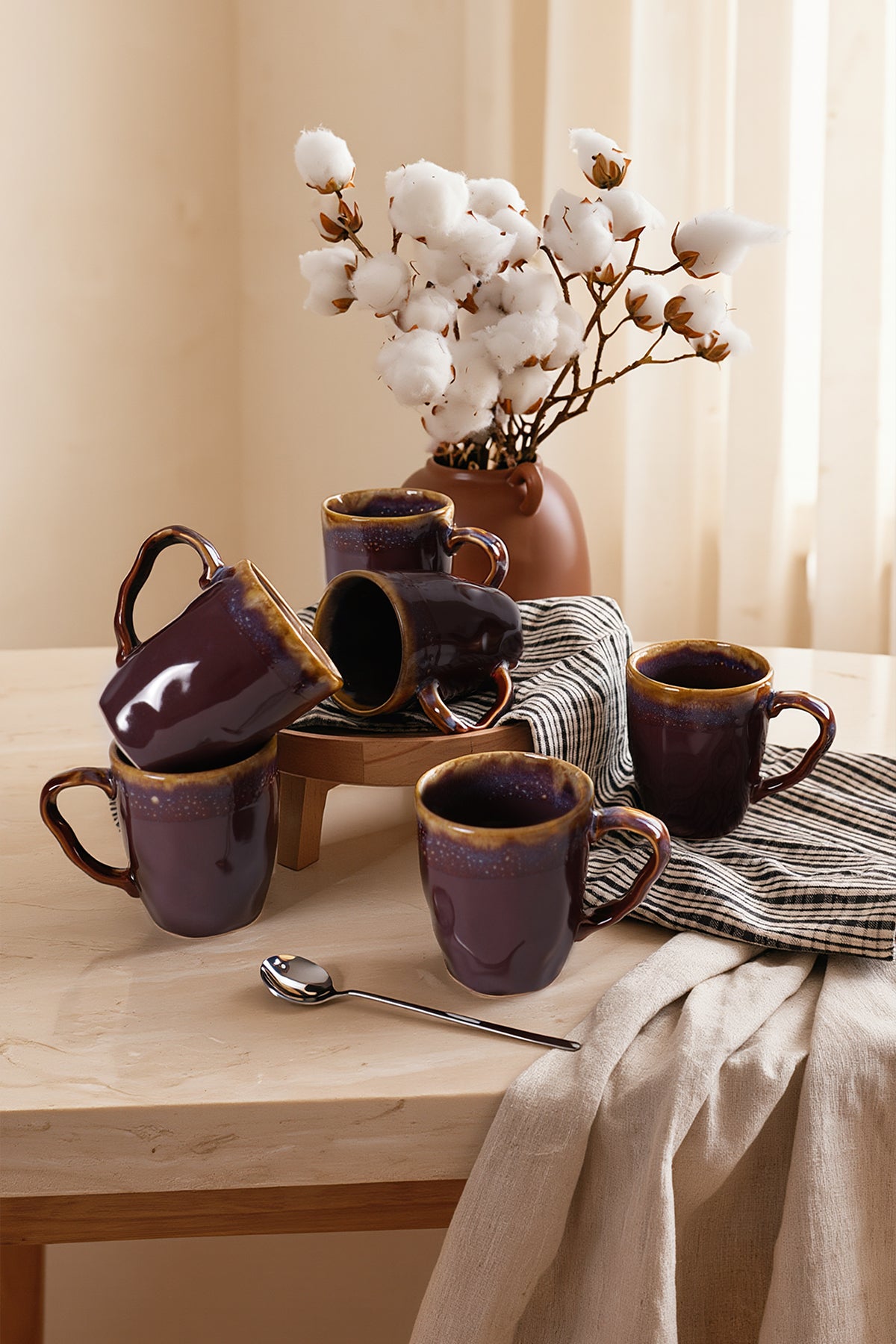 Shizen Plum Organic Mug 10 cm 6 Pieces