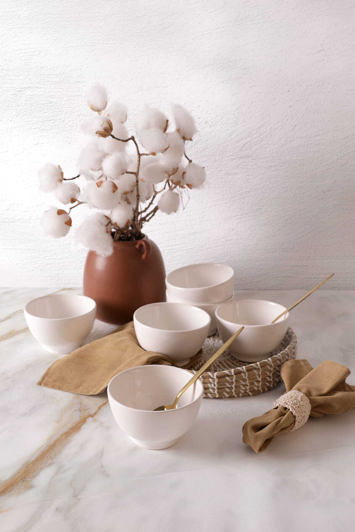 White Gamma Bowl 13 cm 6 Pieces