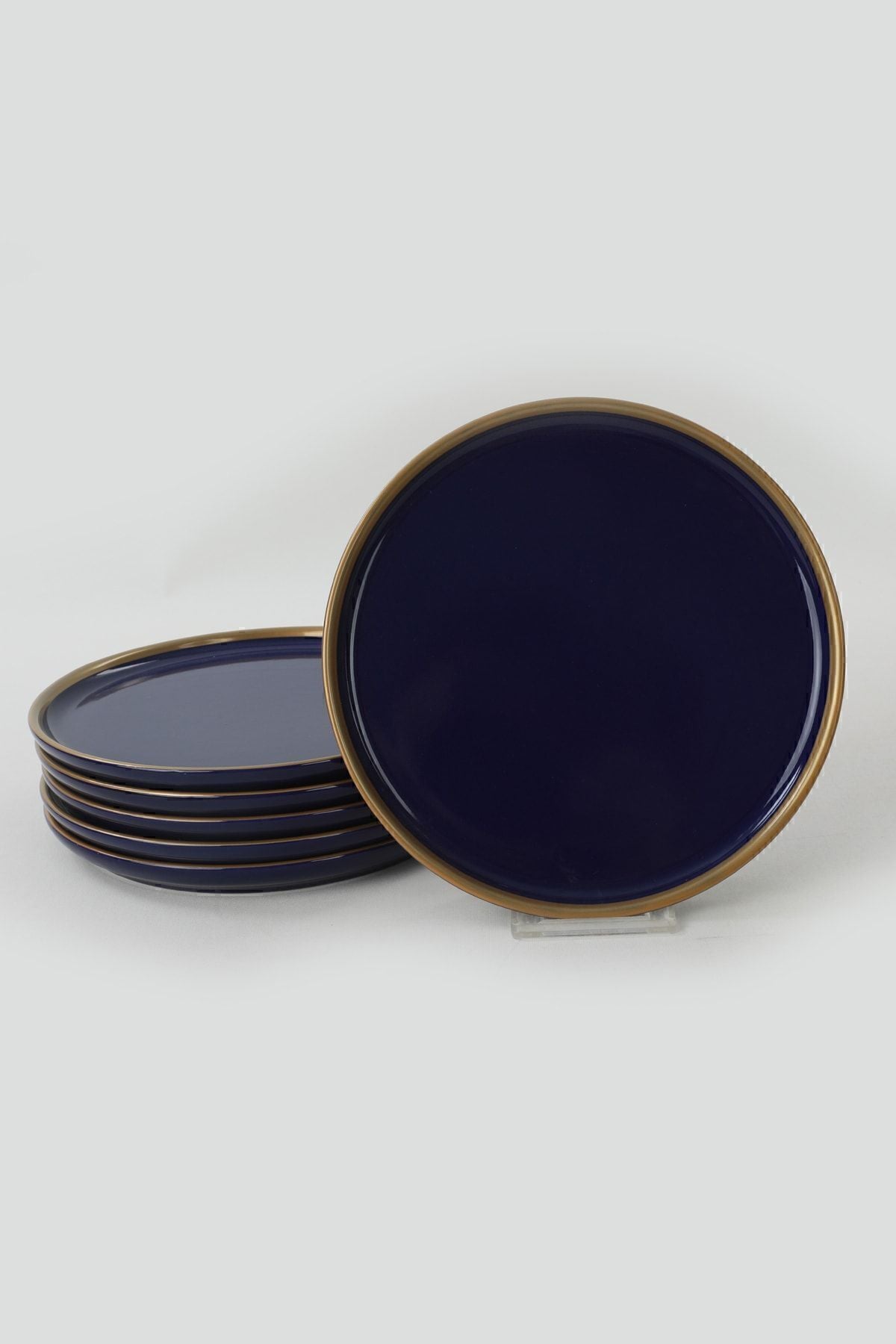 Nordic Gold Cobalt Pasta Plate 22 cm, 6 Pieces