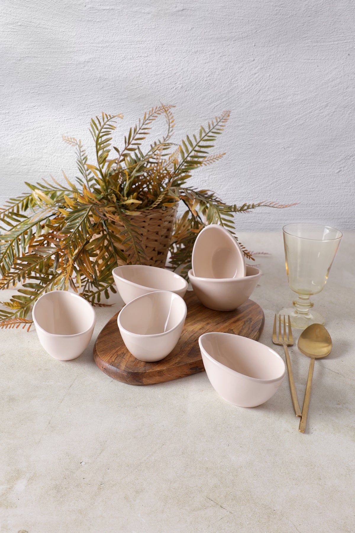 Ephesus Cream Snack Bowl 10 cm 6 Pieces