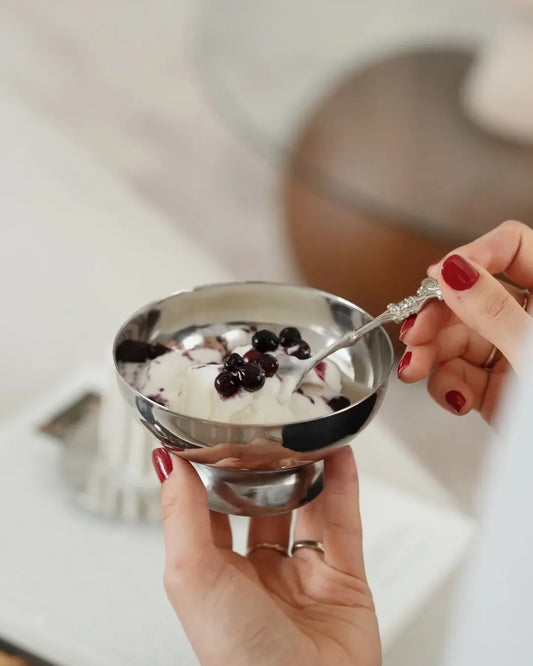 2 Piece Set Metal Dessert Cups Stainless Steel
