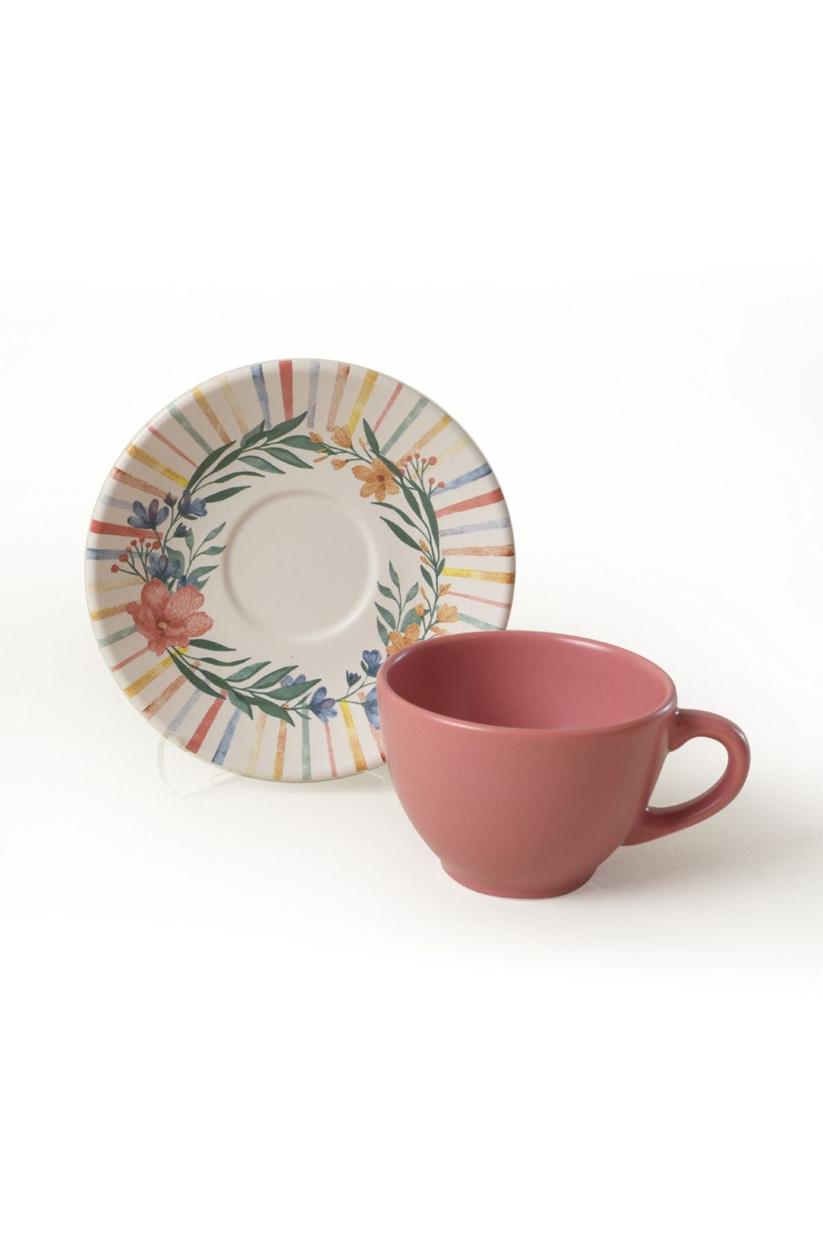 Soft Flowers Tea Set 12 Pieces for 6 People