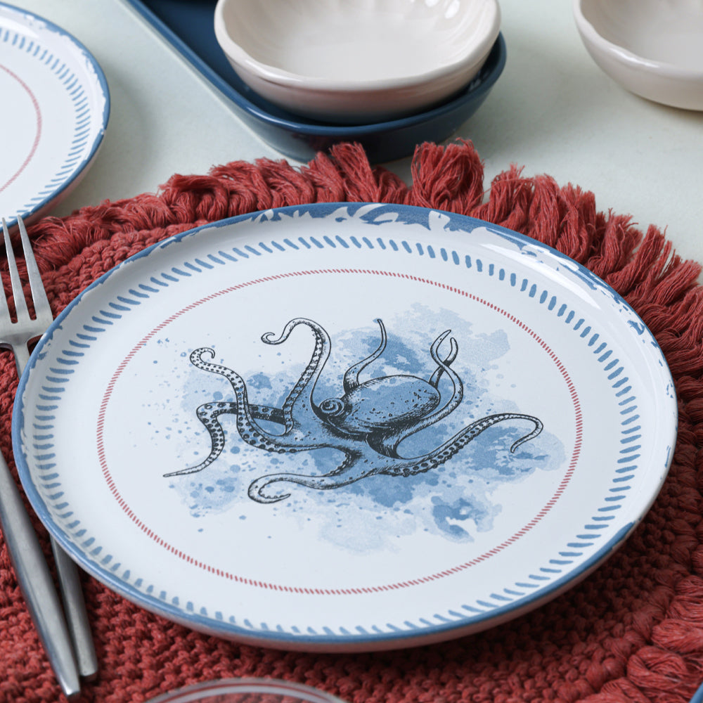 Marine Life Breakfast Set 14 Pieces for 6 People