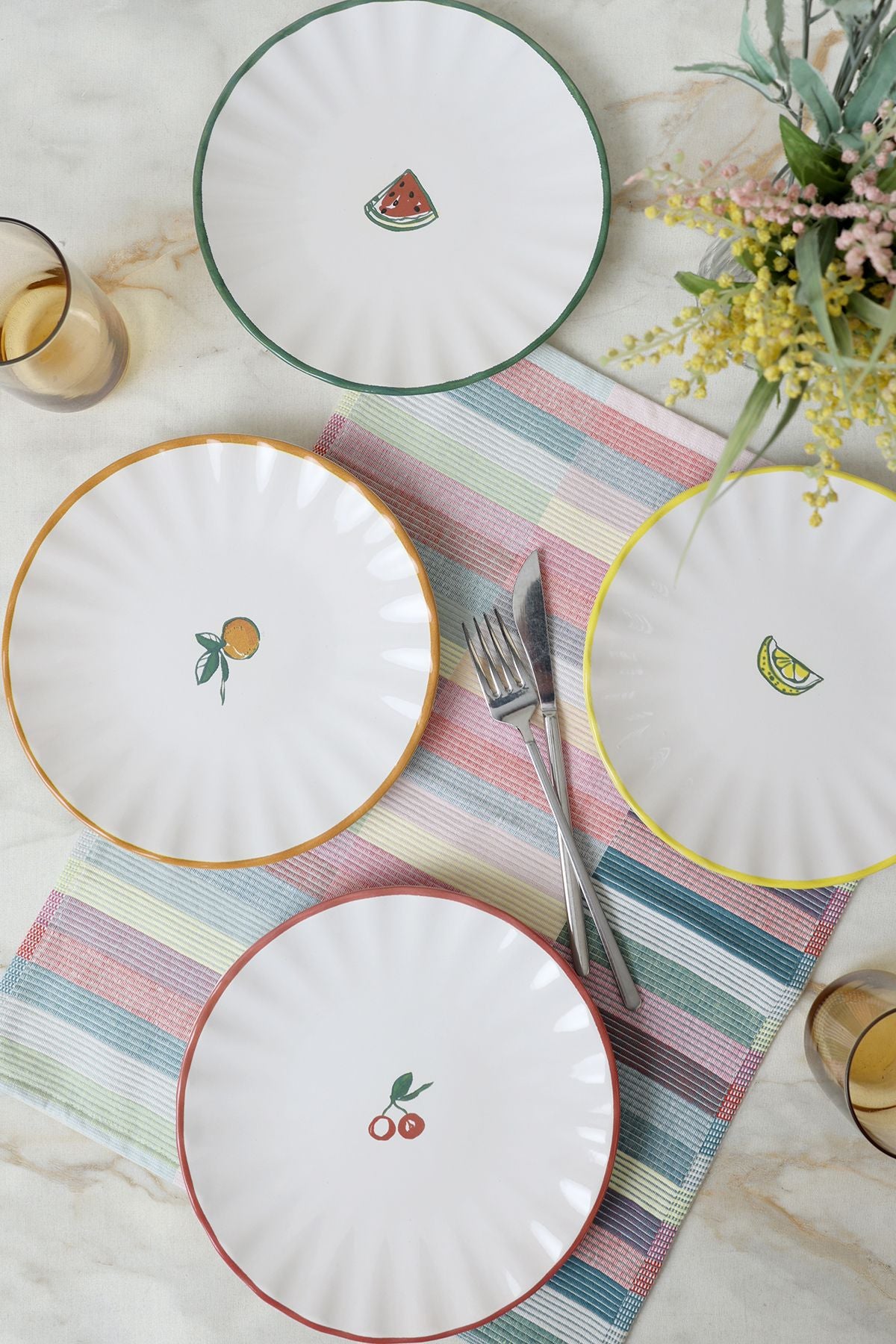 Fruit Feast Sirius Pasta Plate 22 cm 4 Pieces