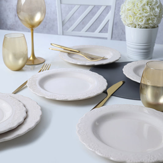 Cream Tango Cake Plate 21 Cm 6 Pieces