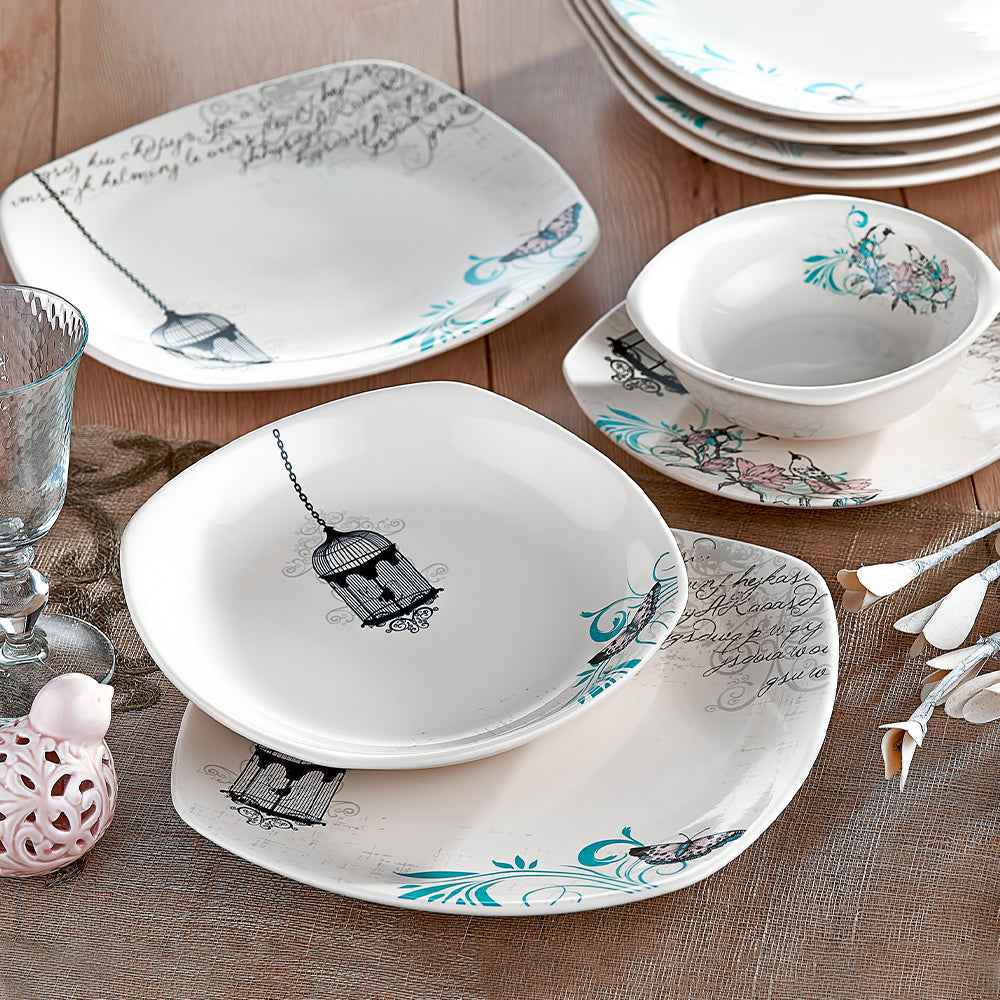 Retro Dinner Set 24 Pieces for 6 People