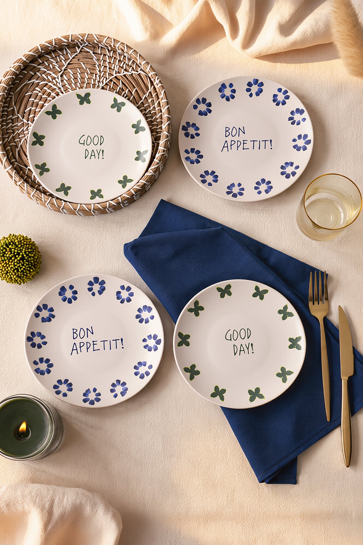 Bon Appetit  Plate 20 cm 4 Pieces