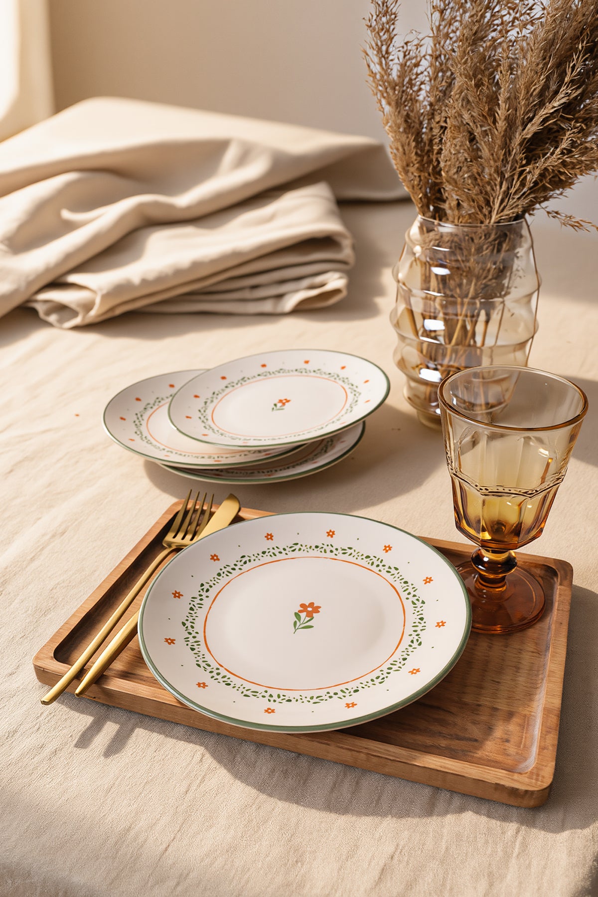 Bloom Dessert Plate 20 cm 4 Pieces