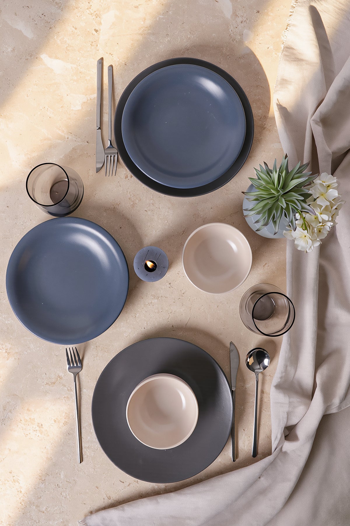 River Mix Dinner Set, 6 Pieces, for 2 People