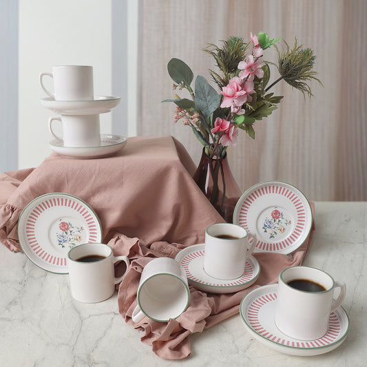 Rose Line Nordic Coffee 6 Person Set
