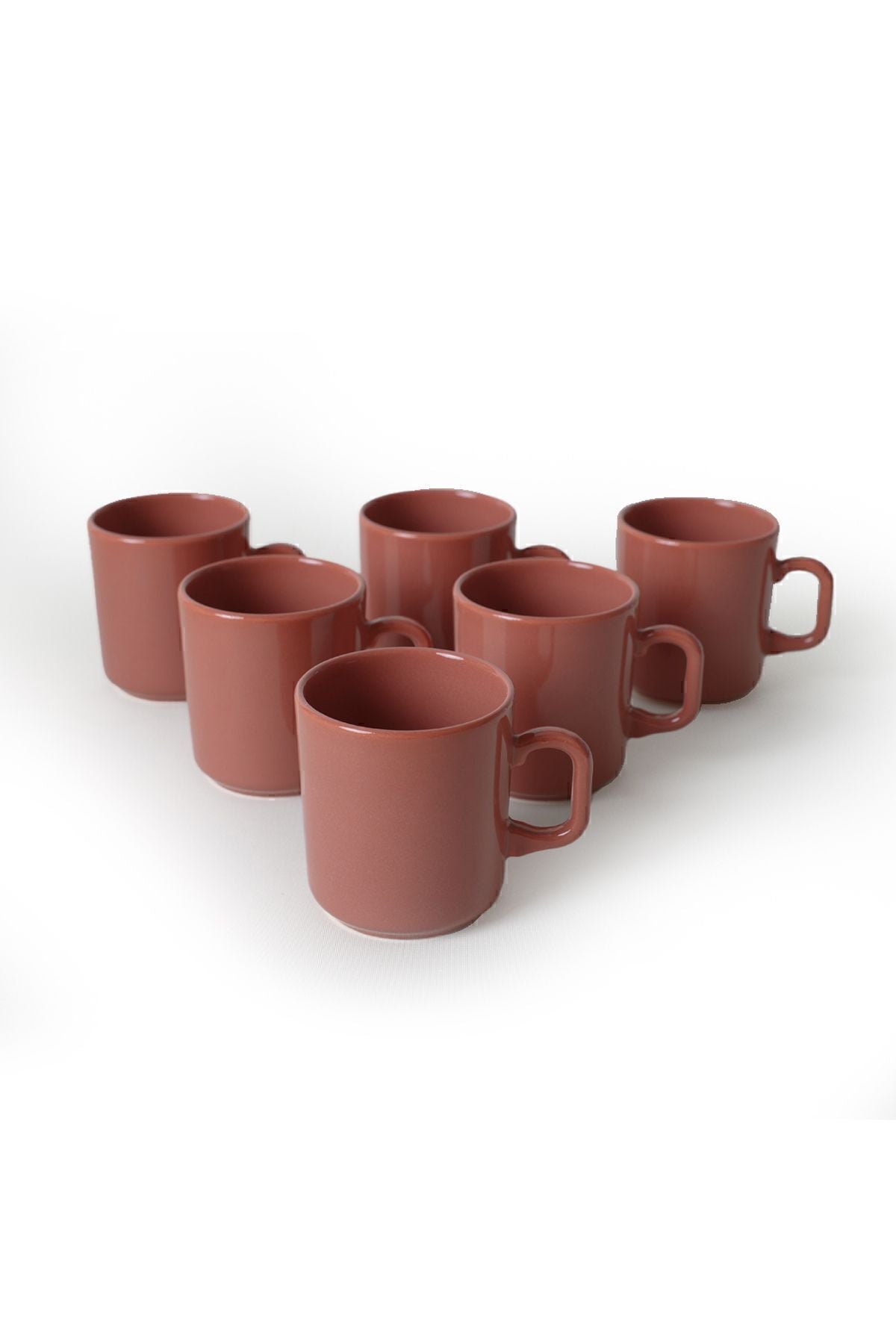 Reddish Brown Format Mug 8 cm 6 Pieces