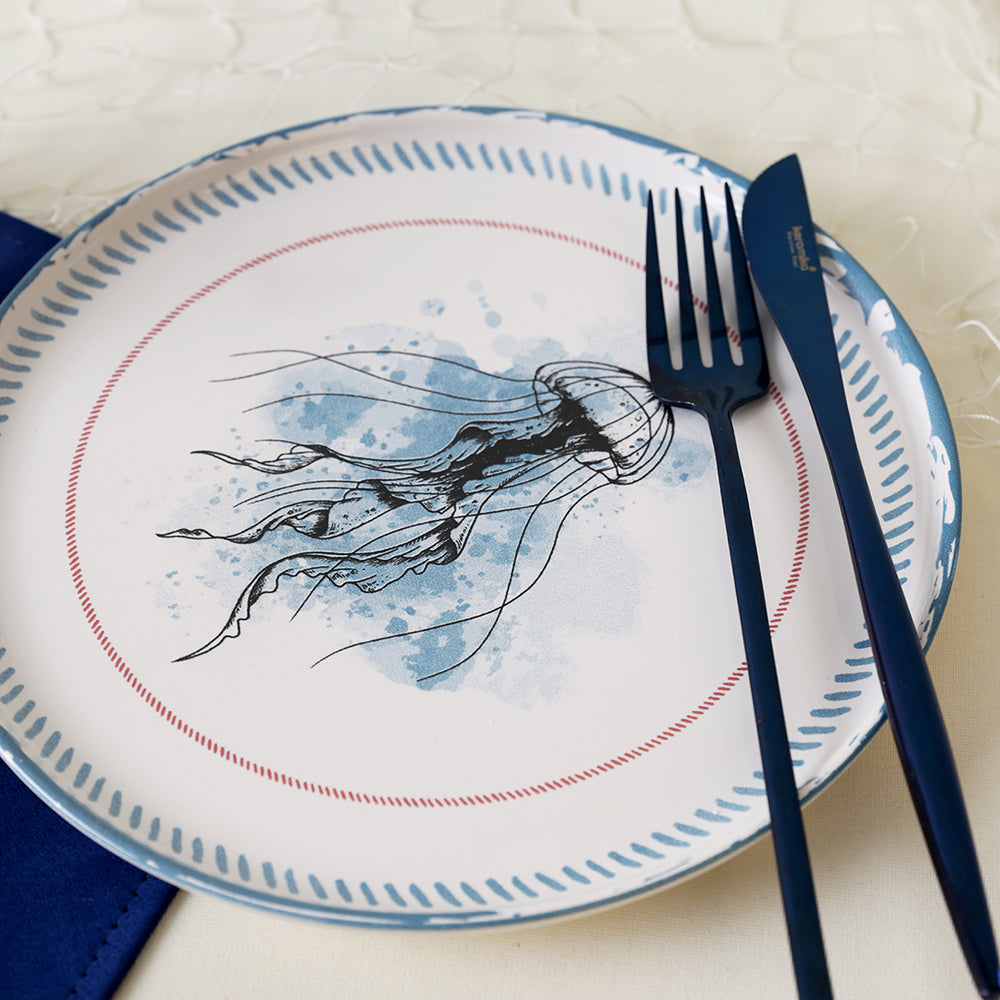 Marine Life Cake Plate 22 Cm 6 Pieces