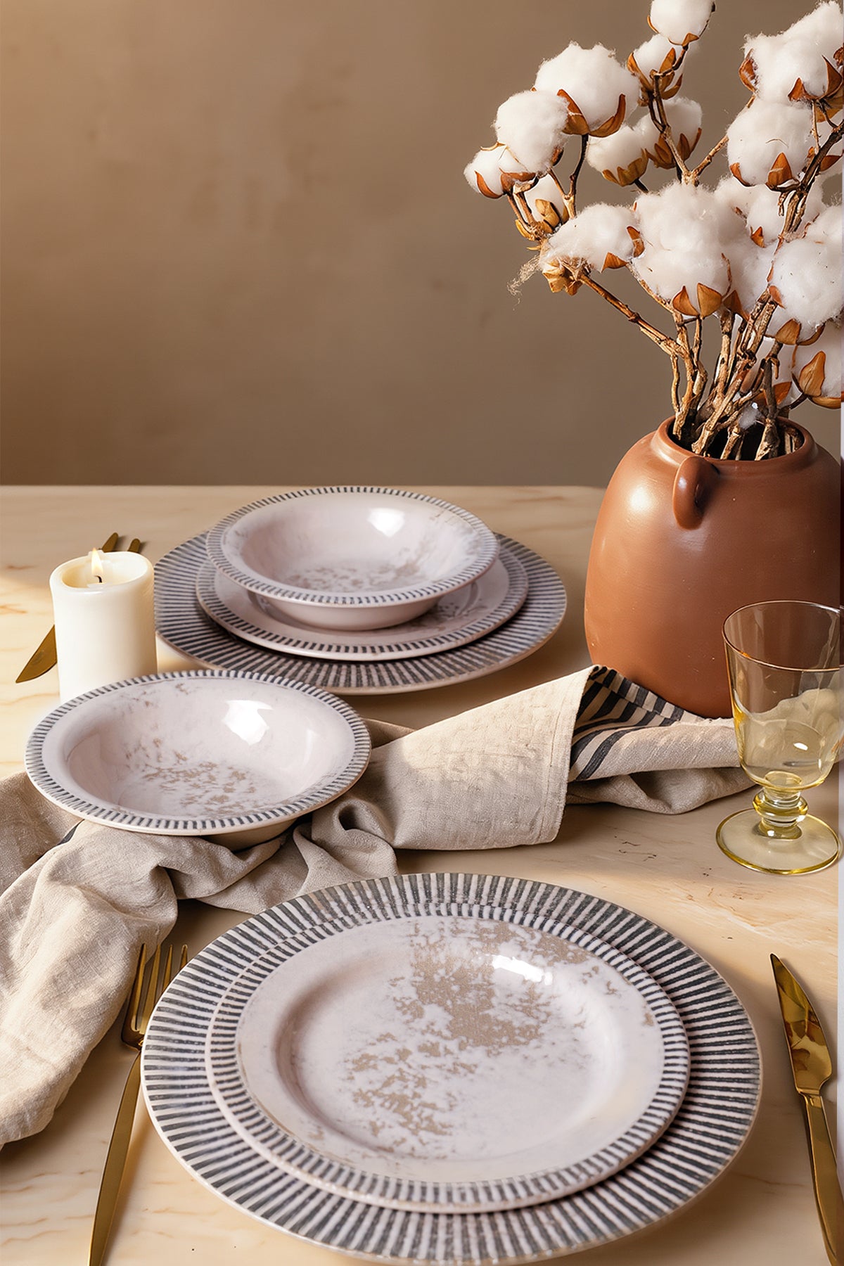 Deep Moon Dinner Set, 6 Pieces, 2 Person