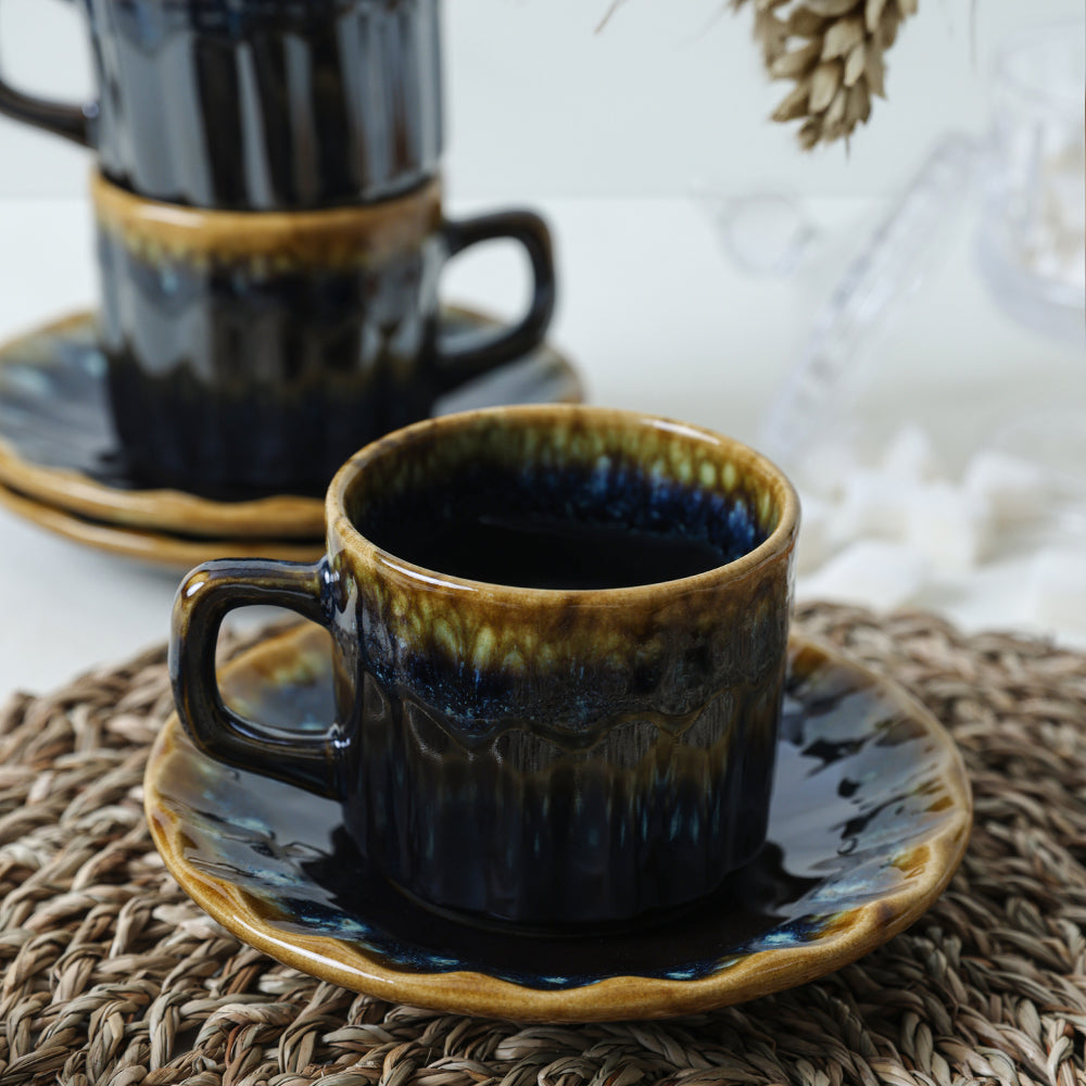Shizen Black Sirius Tea Set 12 Pieces for 6 People