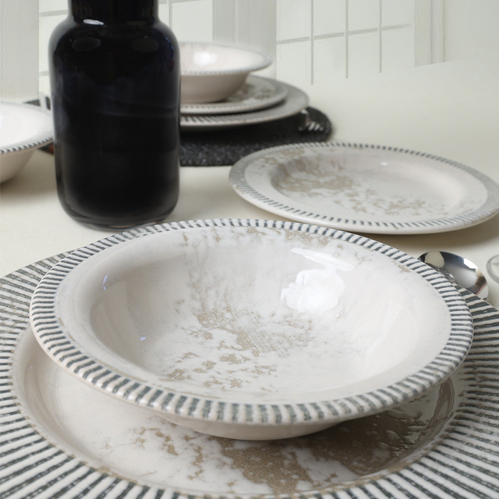 Deep Moon Assos Dinner Set 18 Pieces 6 Person