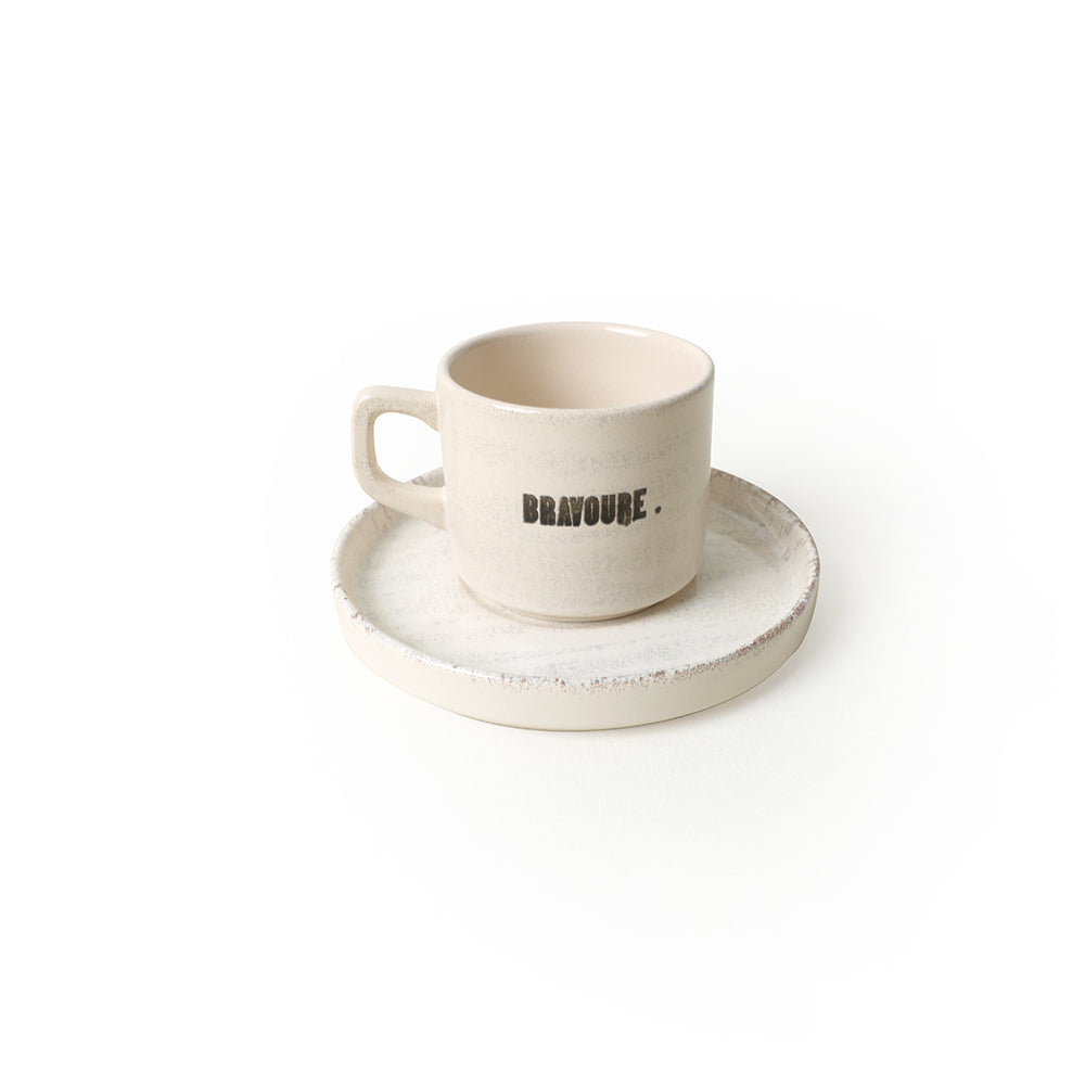 Deep Collection Motto Stackable Tea Set 12 Pieces for 6 People