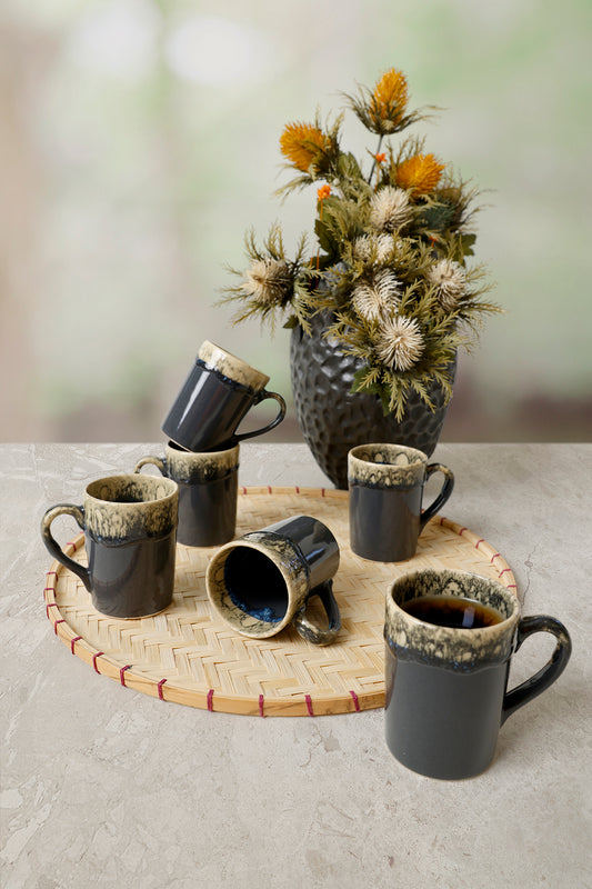 Shizen Gray Zen Mug 8 cm 6 Pieces