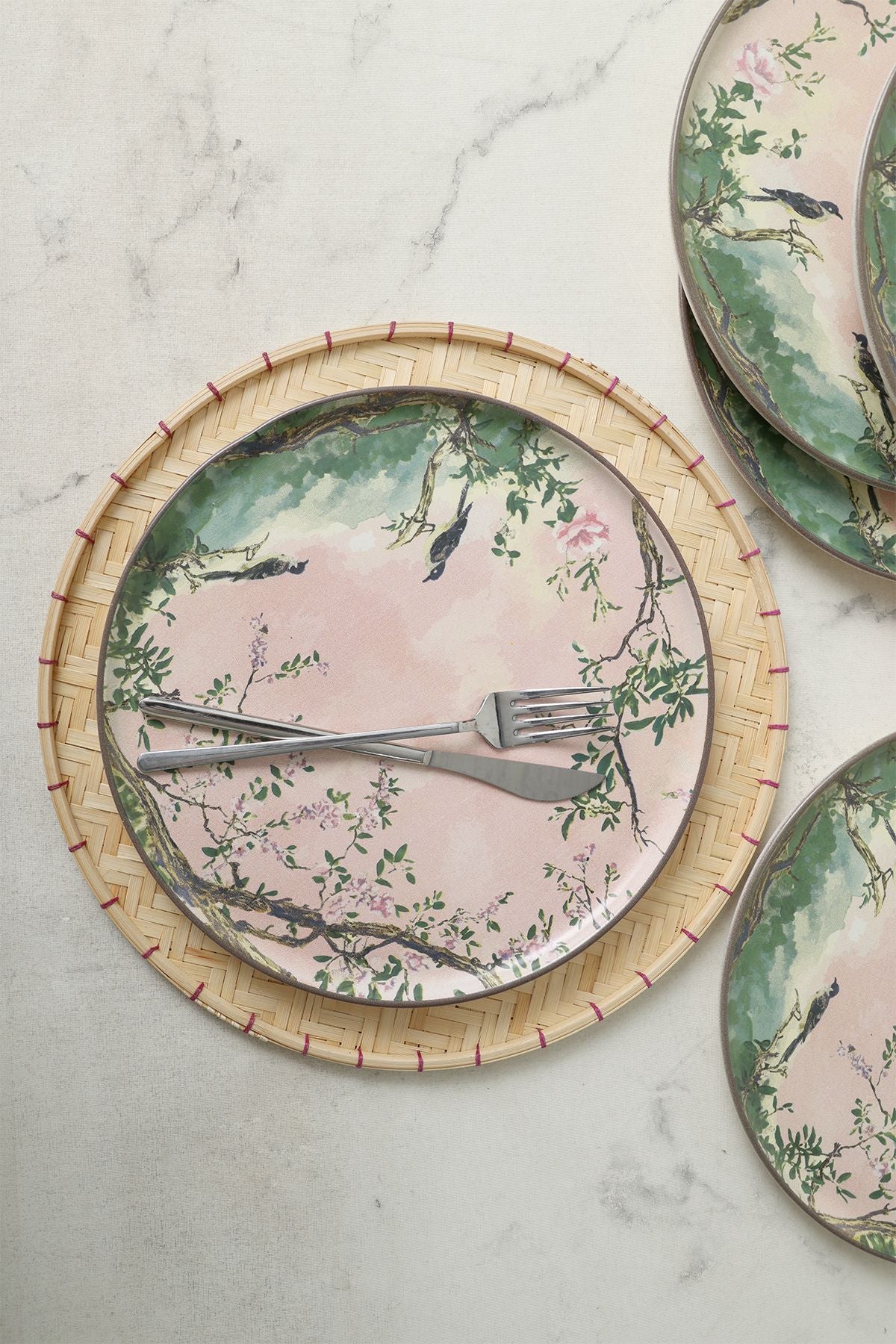 Pink Woods Nordic Serving Plate 28 cm, 6 Pieces