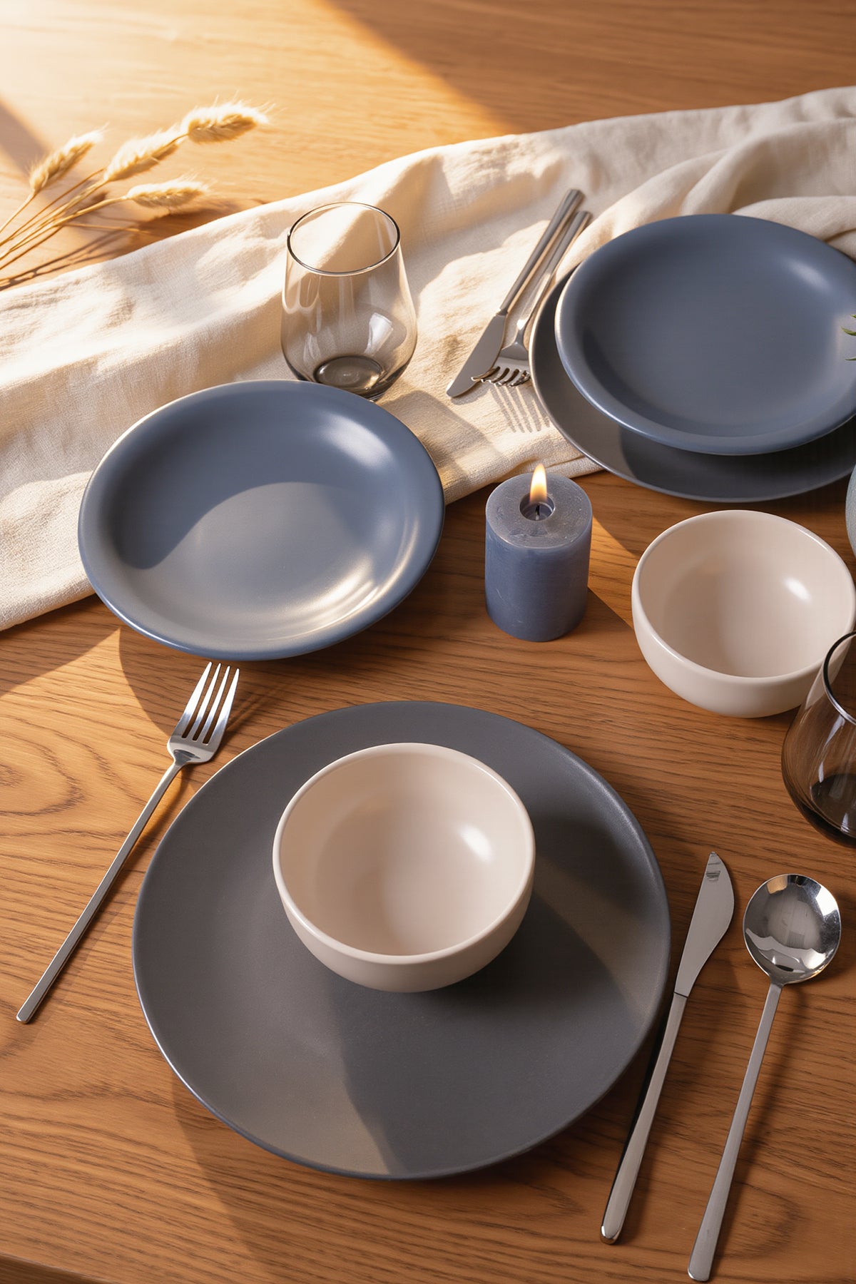 River Mix Dinner Set, 6 Pieces, for 2 People