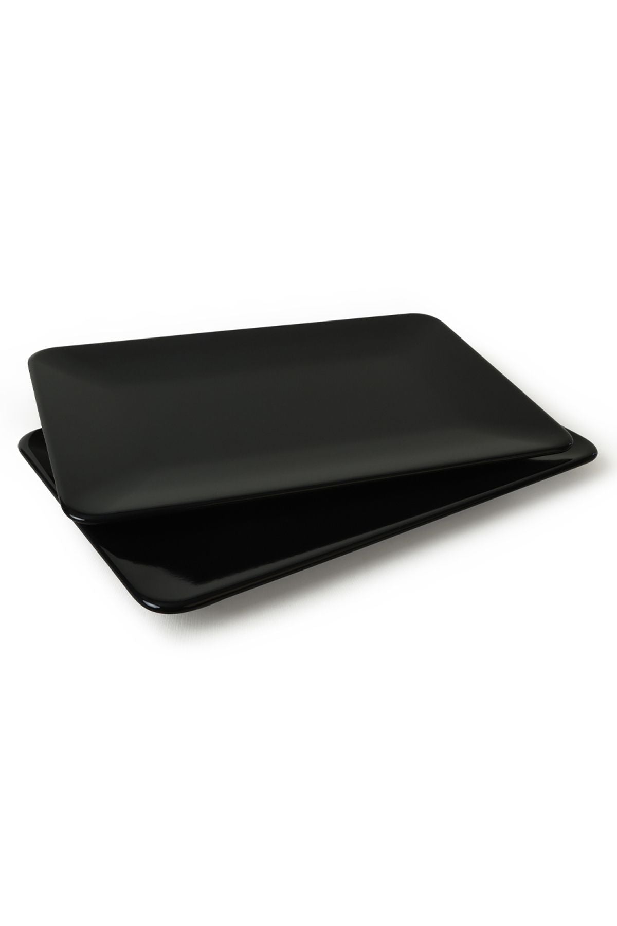 Black Siera Boat-Shaped Plate, 31 cm, 2 Pieces