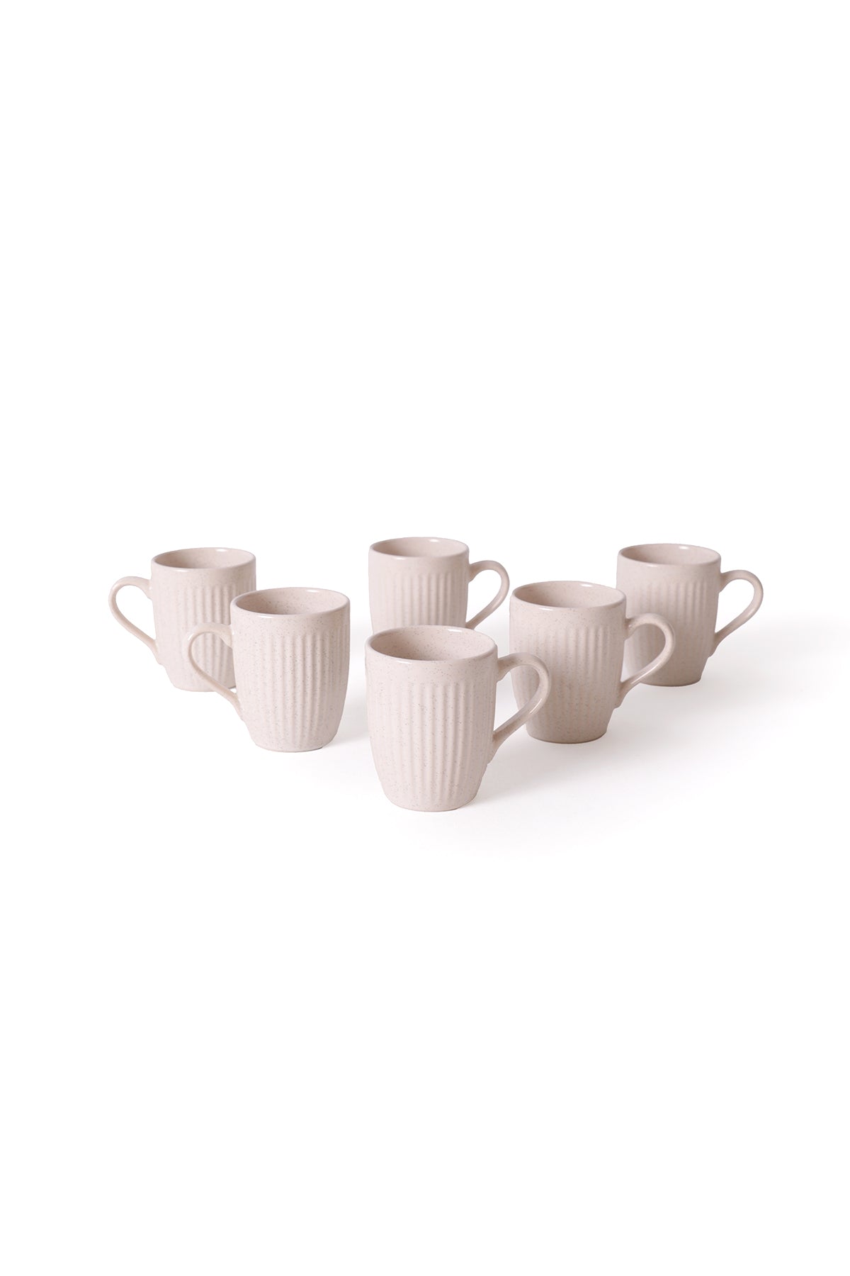 Reactive Cream Cloud Line Cup 9 cm 6 Pieces