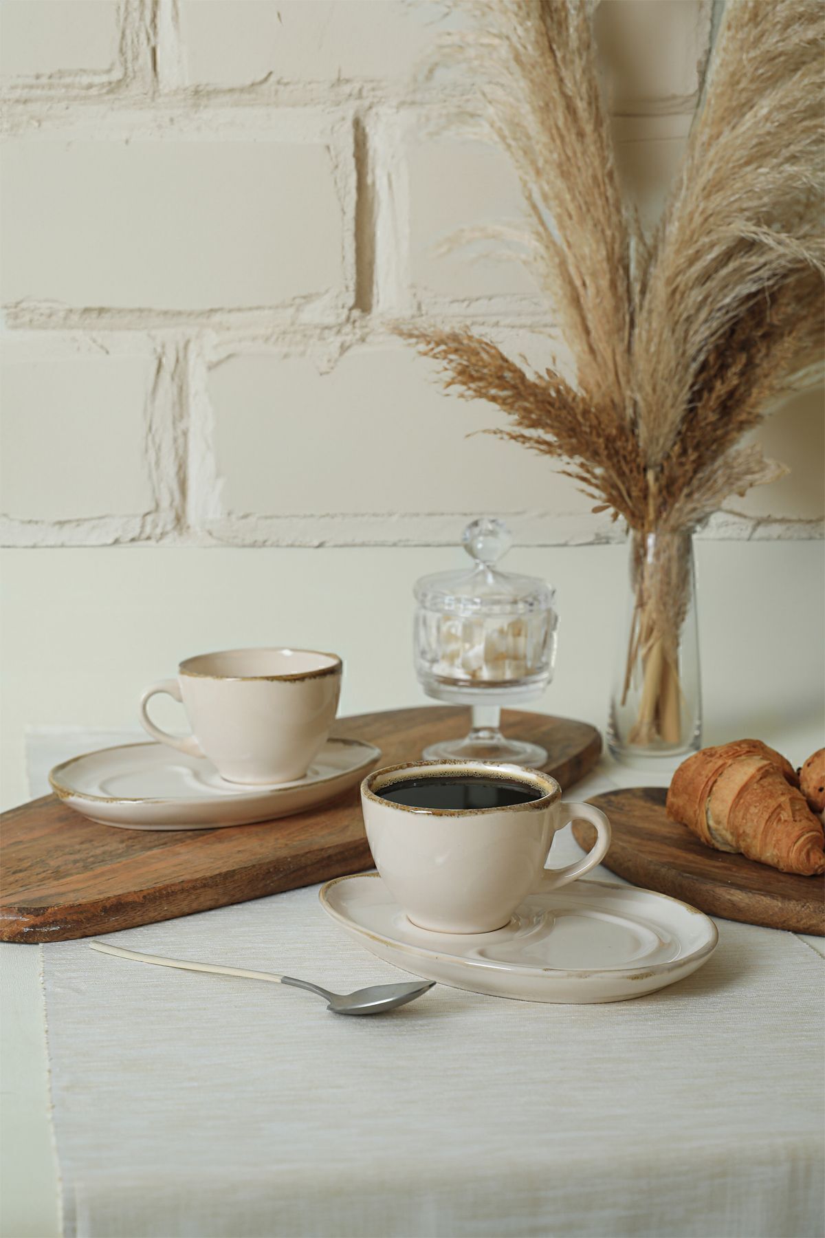 Straw Drop Tea Serving Set, 4 Pieces, for 2 People