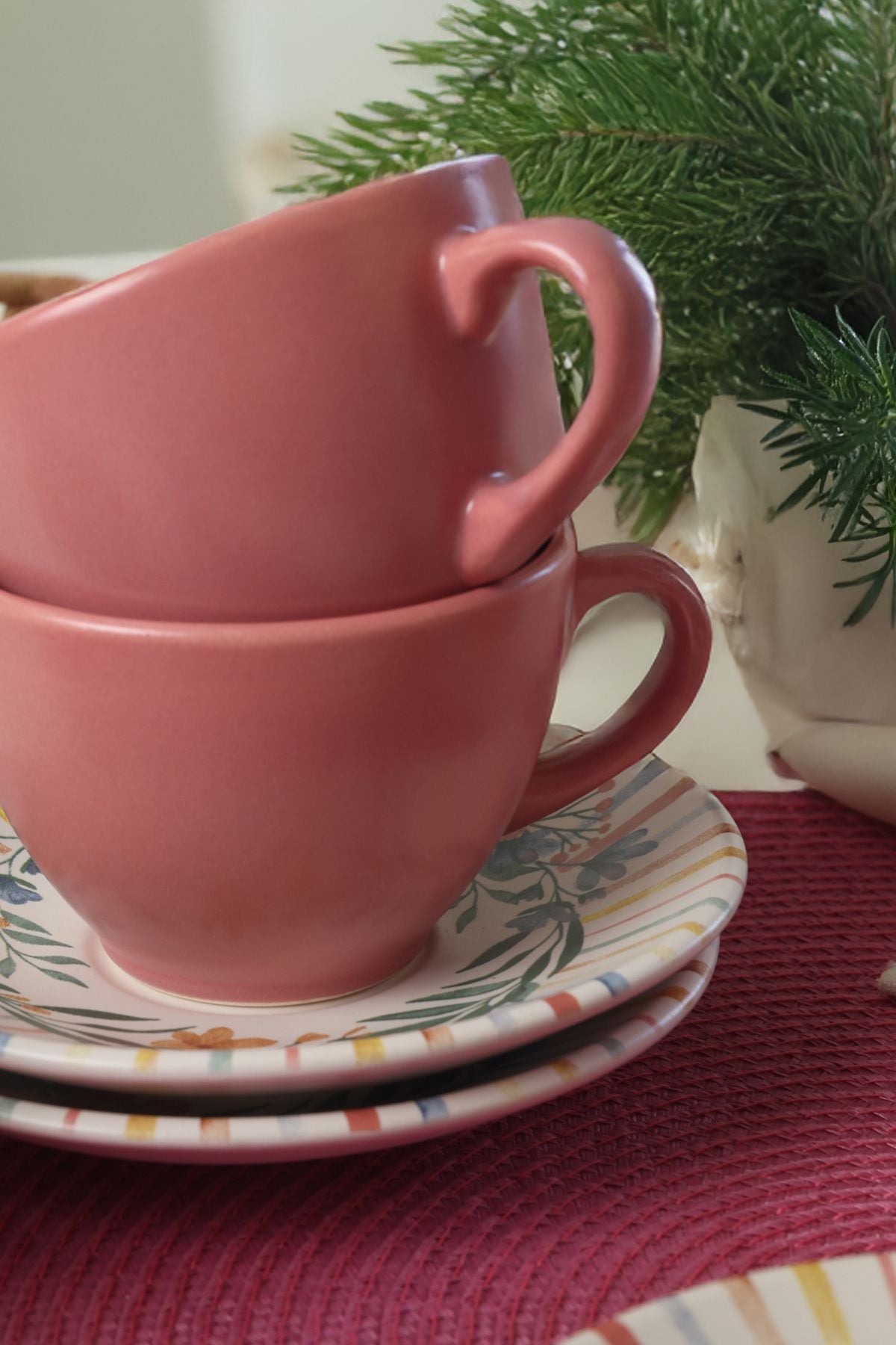 Soft Flowers Tea Set 12 Pieces for 6 People