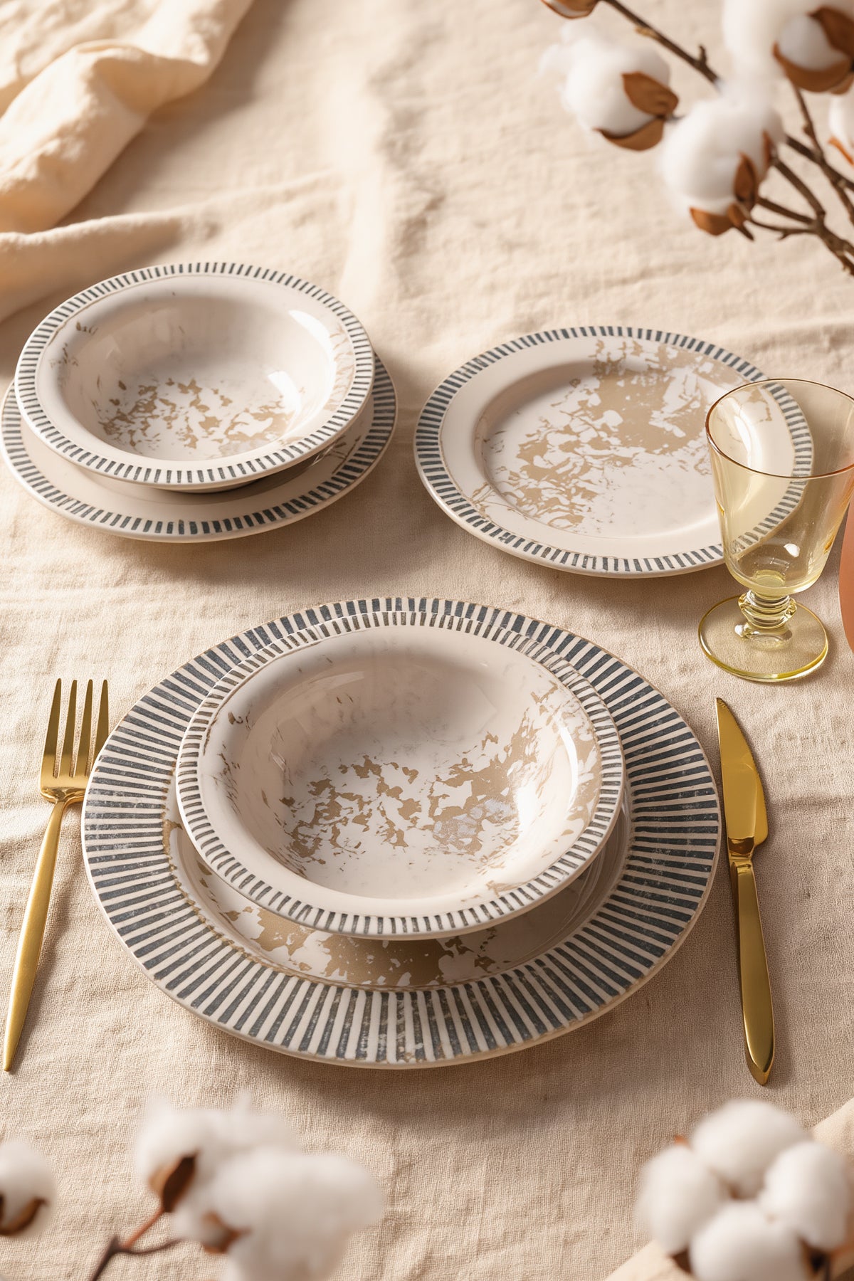 Deep Moon Dinner Set, 6 Pieces, 2 Person