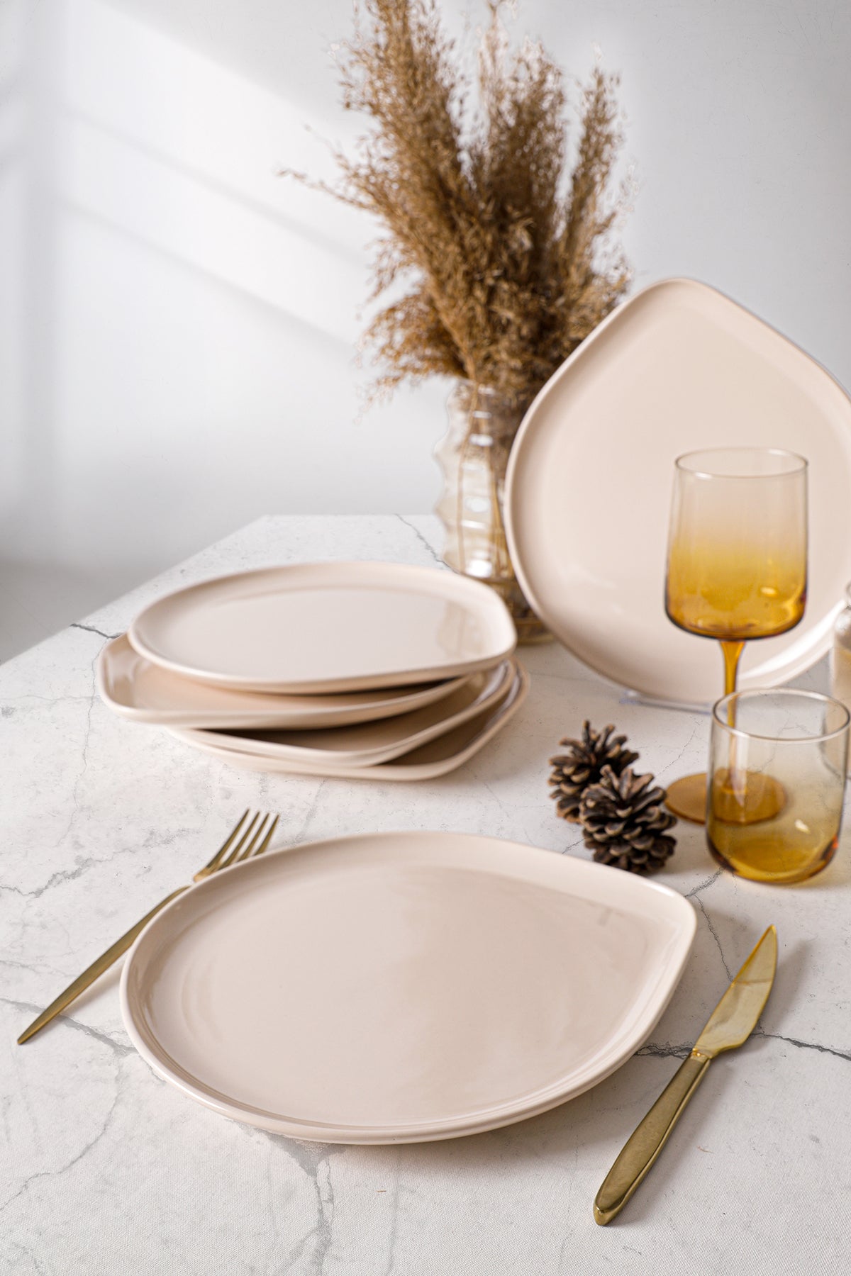 Cream Serenity Serving Plate 27 cm 6 Pieces