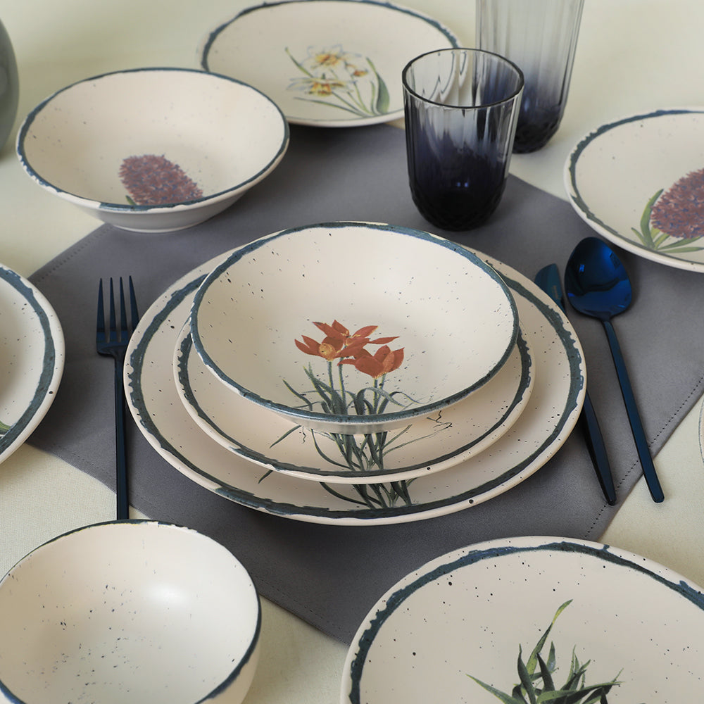 Anatolian Flowers Dinner Set 24 Pieces for 6 People