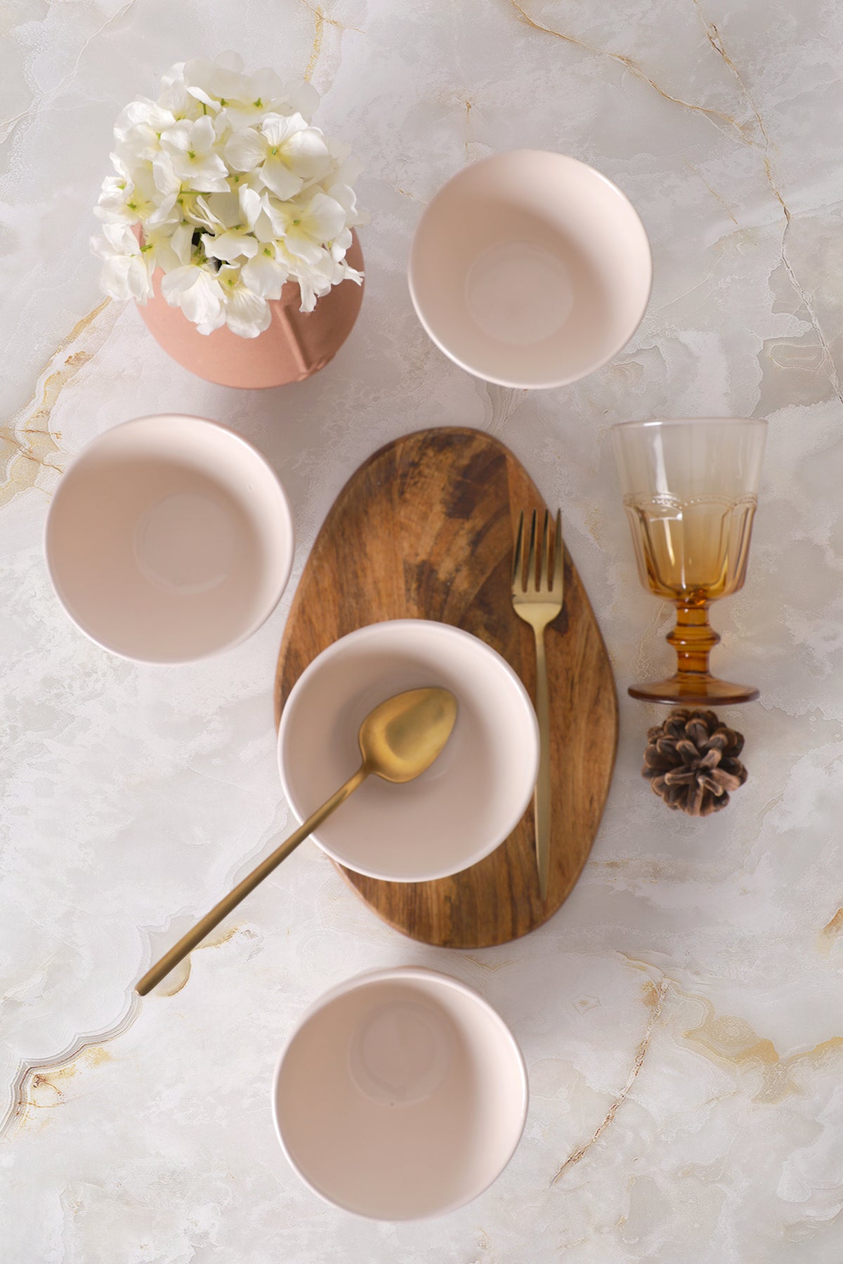 Creamy Almond Bowl 12 cm 4 Pieces