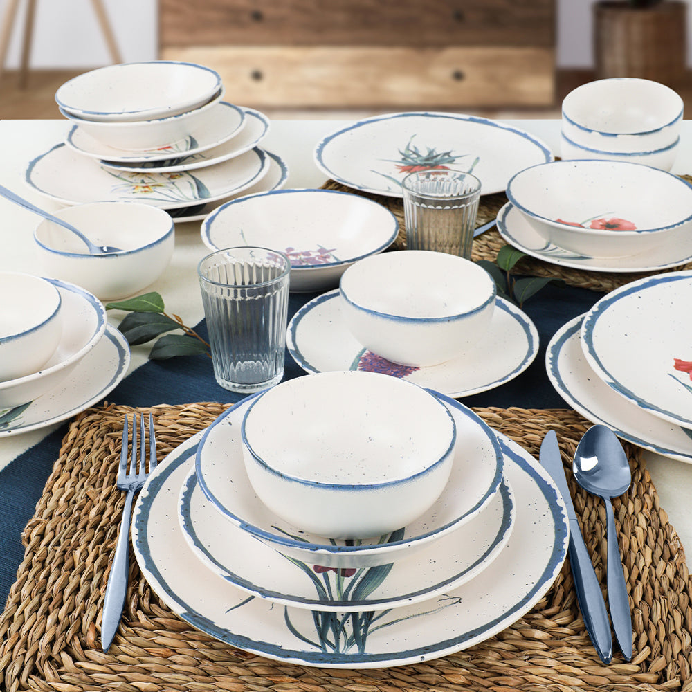Anatolian Flowers Dinner Set 24 Pieces for 6 People