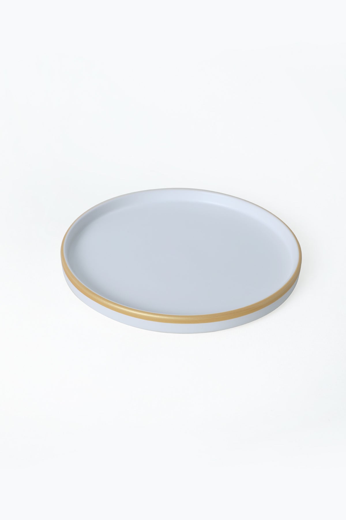 Matte White Gold Mesh Stackable Serving Plate 27 cm, 4 Pieces