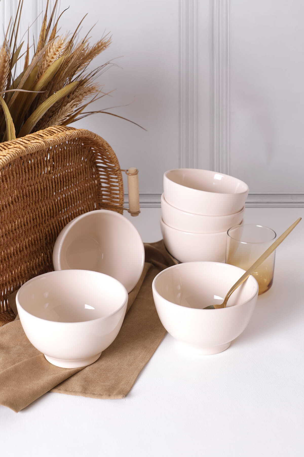 Cream Gamma Bowl 13 cm 6 Pieces