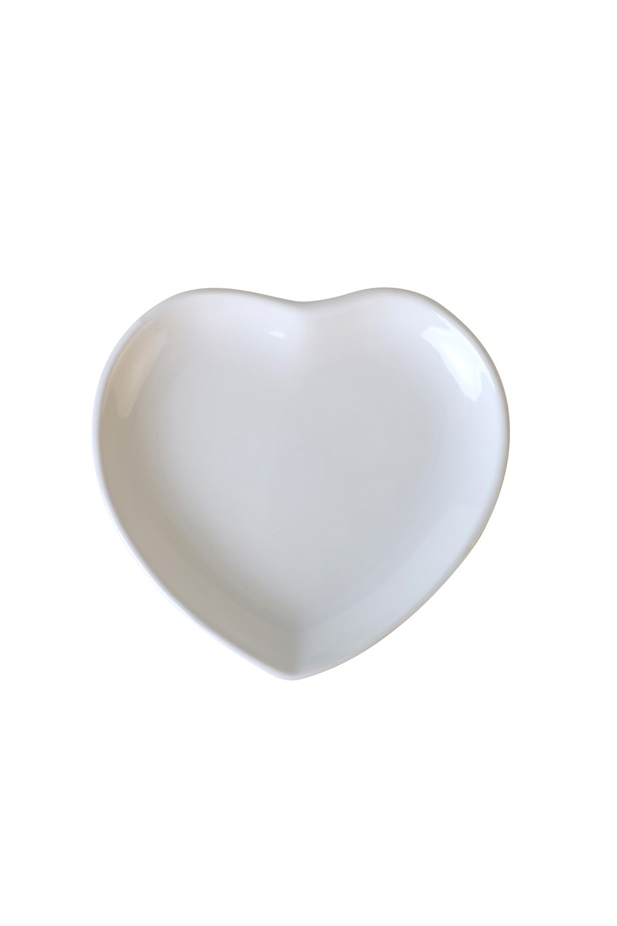 White Heart Cake Plate 20 cm 6 Pieces