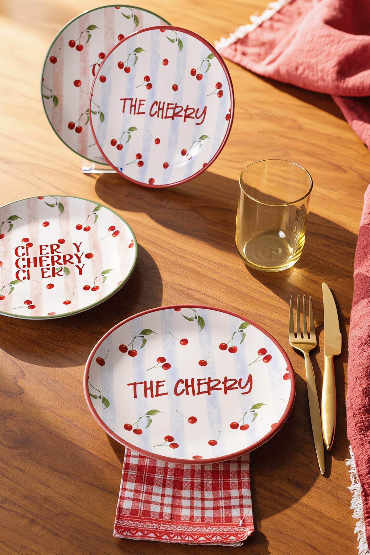 Cherry Aegean Plate 20 cm 4 Pieces