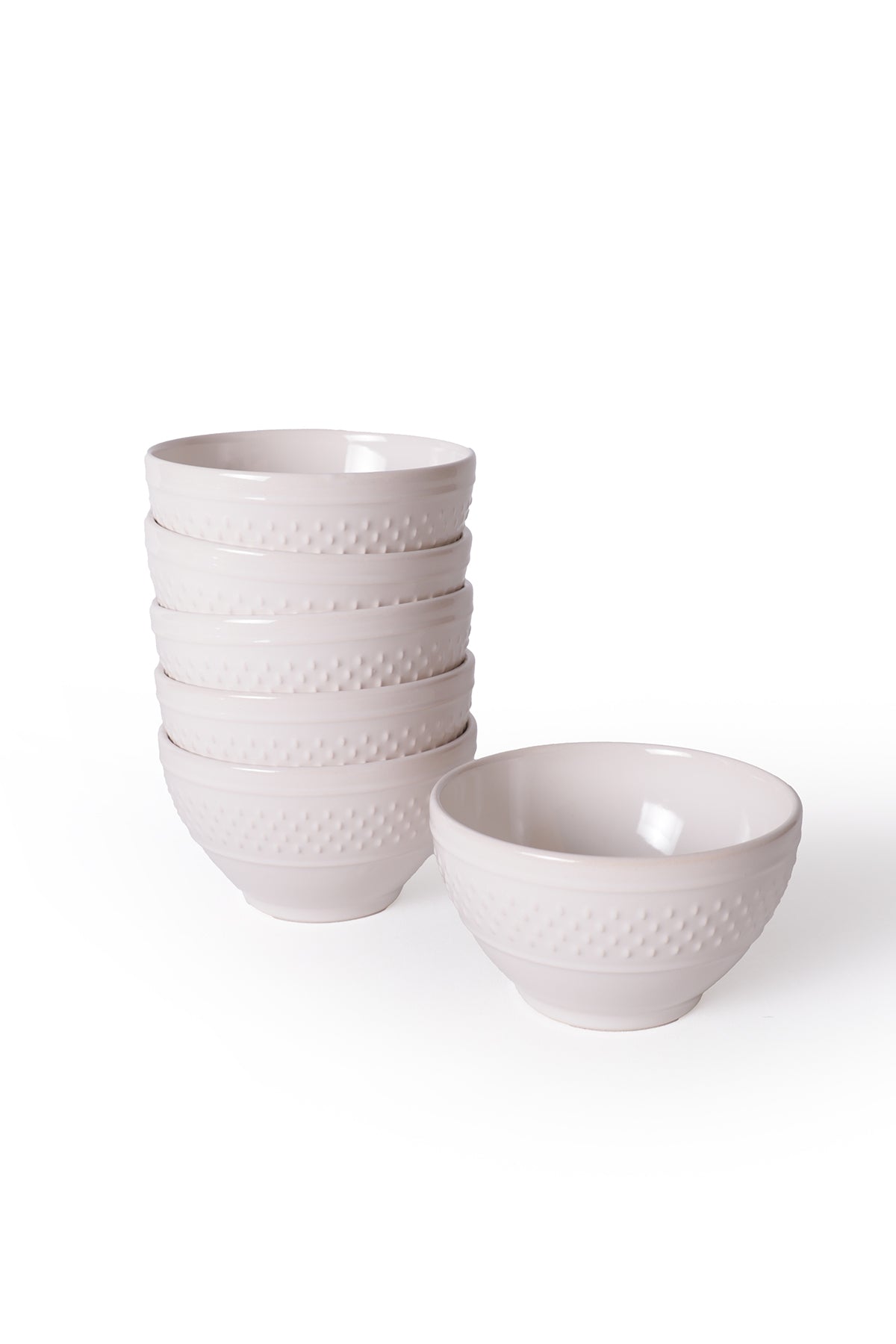 White Rice Bowl 14 cm 6 Pieces