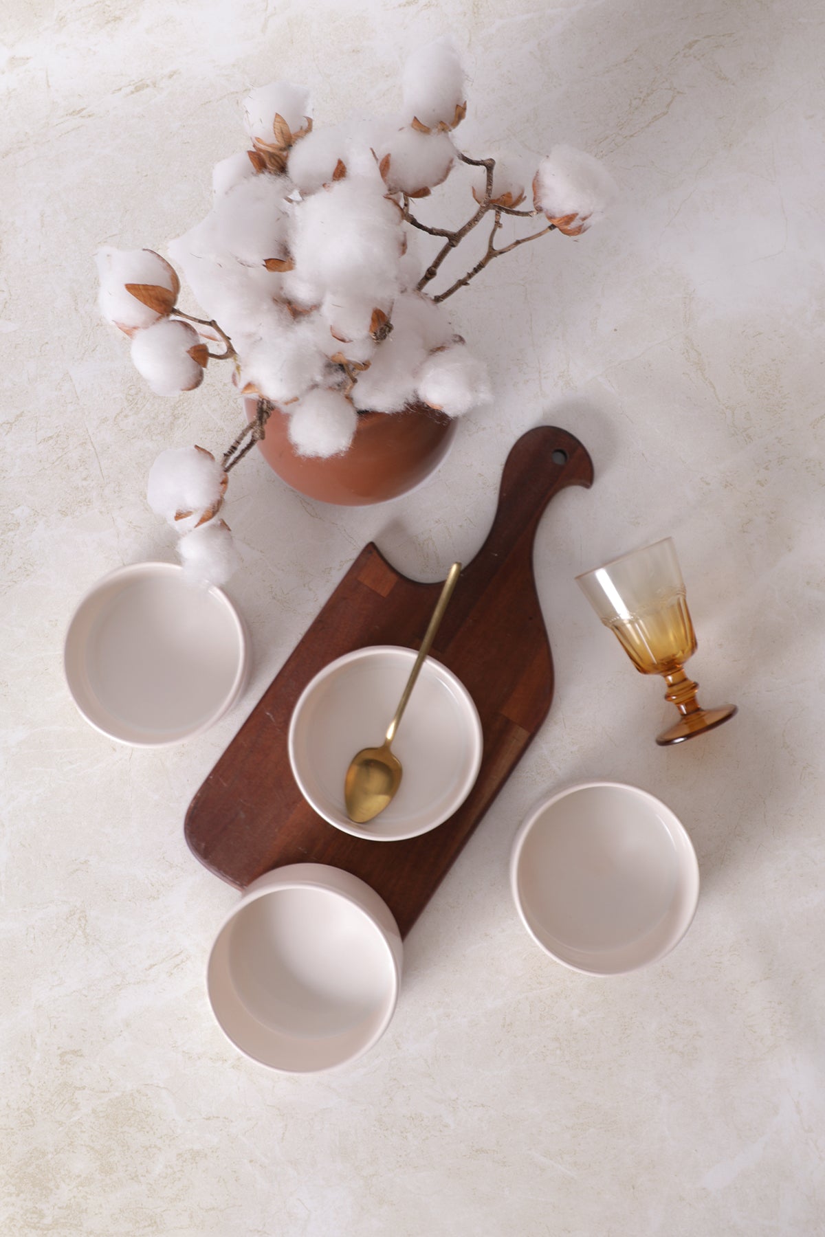 Cream Stackable Bowl 14 Cm 4 Pieces