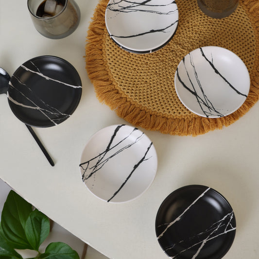 Marble Snack Bowl 13 Cm 6 Pieces