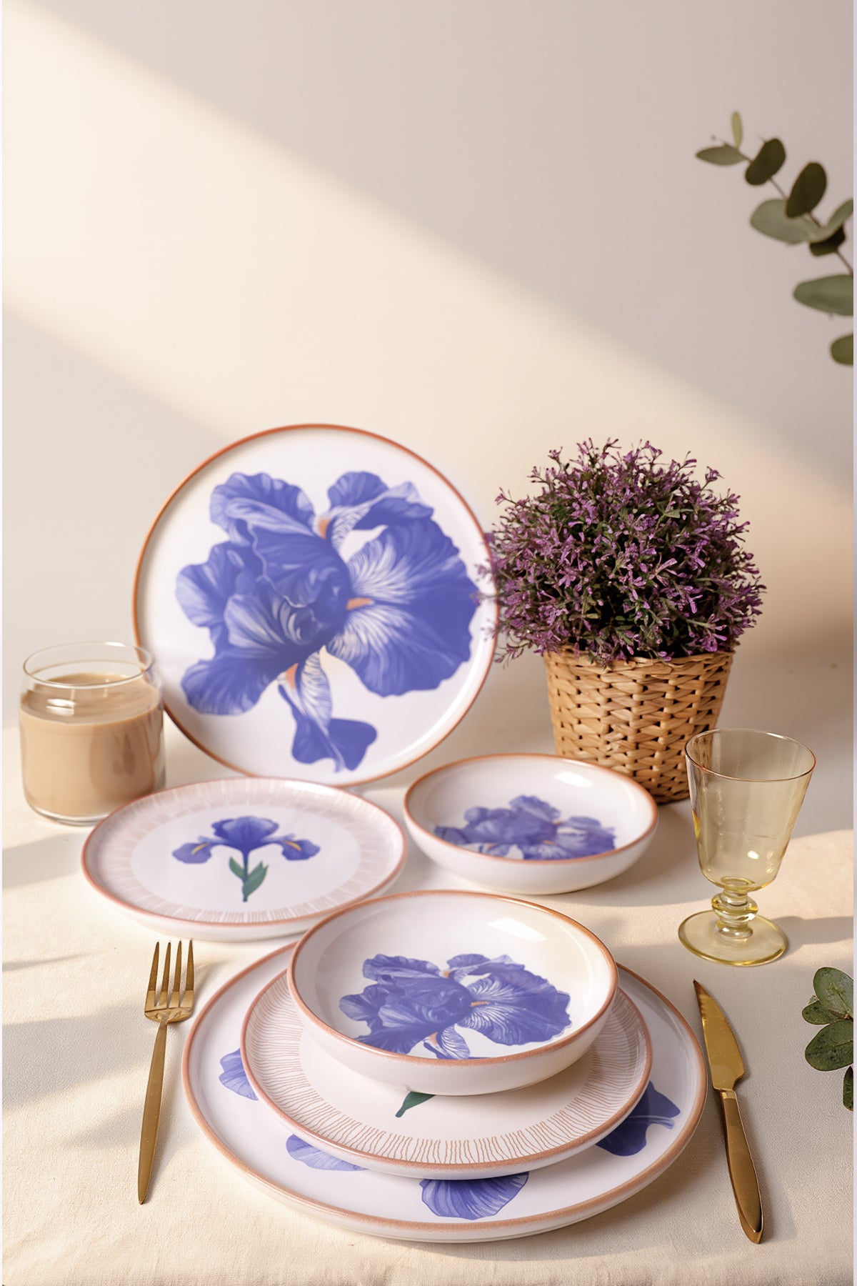 Brush & Bloom 6-Piece Dinner Set for 2 People