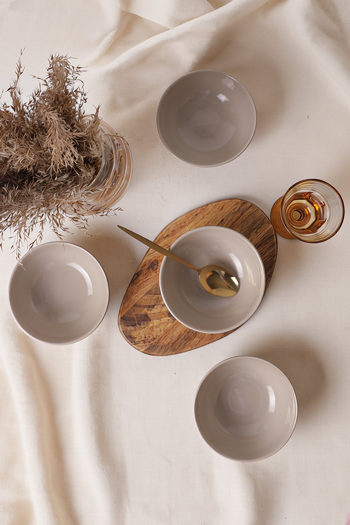 Taupe Kera Bowl 14 cm 4 Pieces