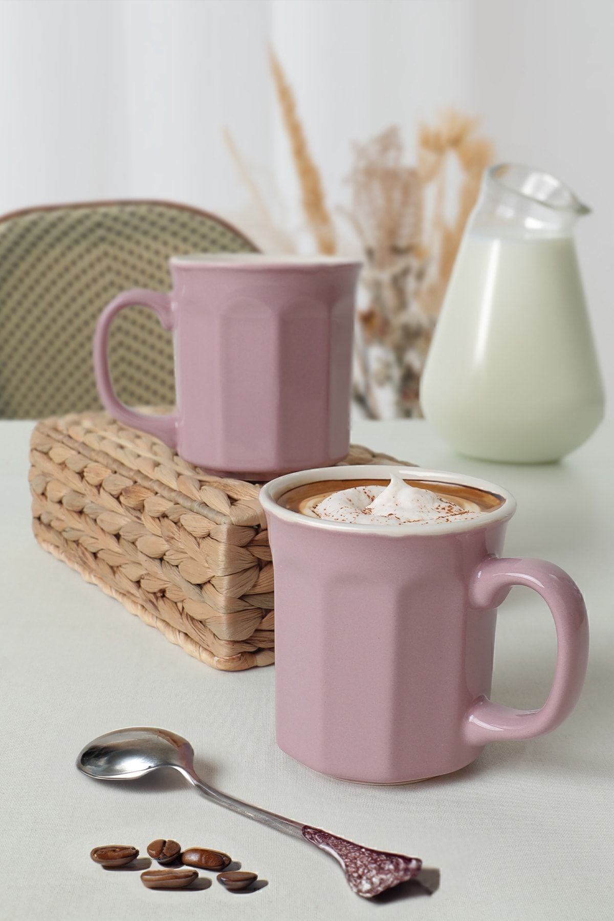 Violet/Cream Heracles Cup 9 cm 6 Pieces