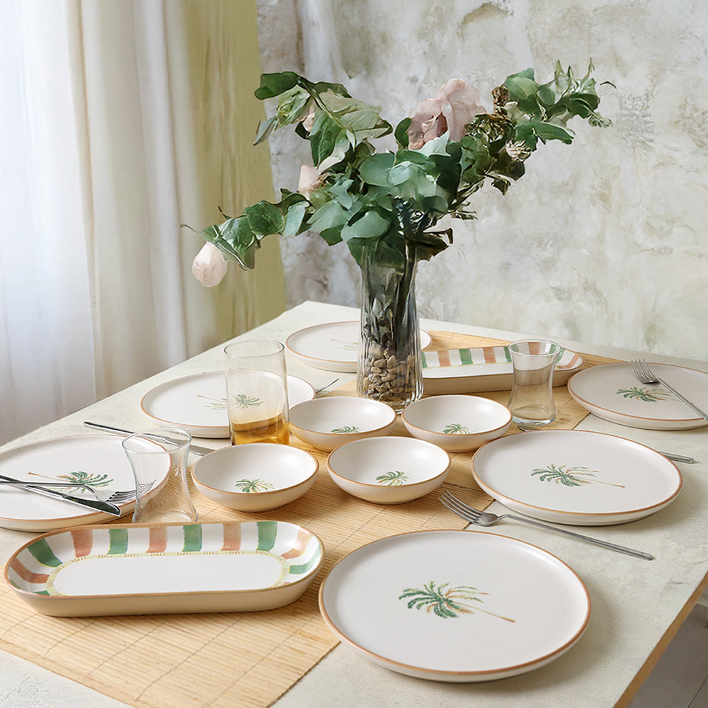 Bronze Palmiye Breakfast Set 12 Pieces 6 Person
