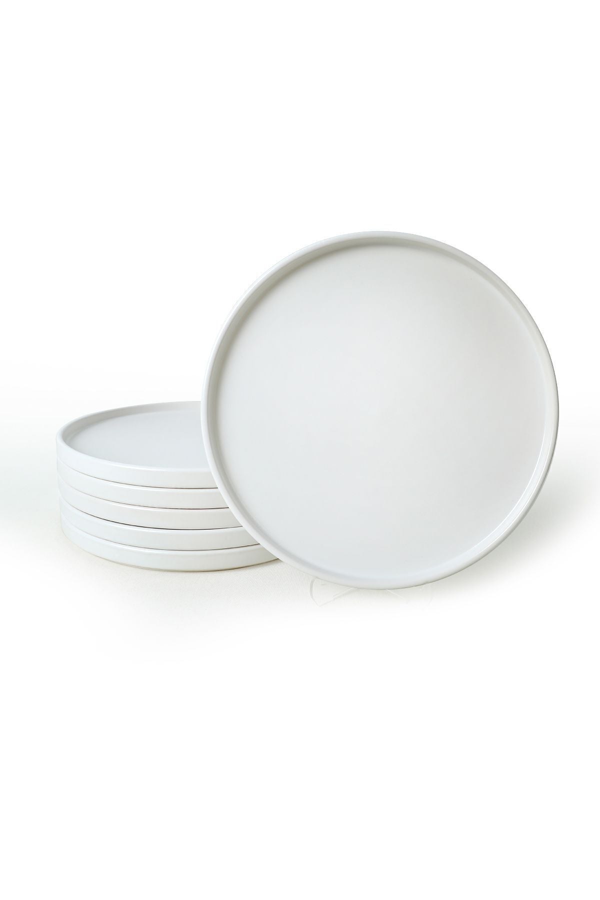 Matte White Stackable Serving Plate 27 cm 6 Pieces