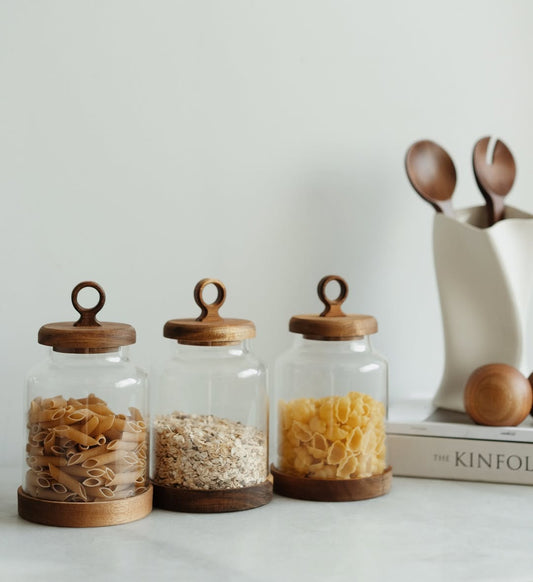 Ring 3 Piece Jar Set with Acacia Lids