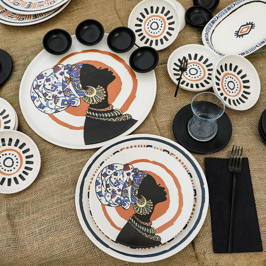 African Breakfast Set 50 Pieces for 6 People
