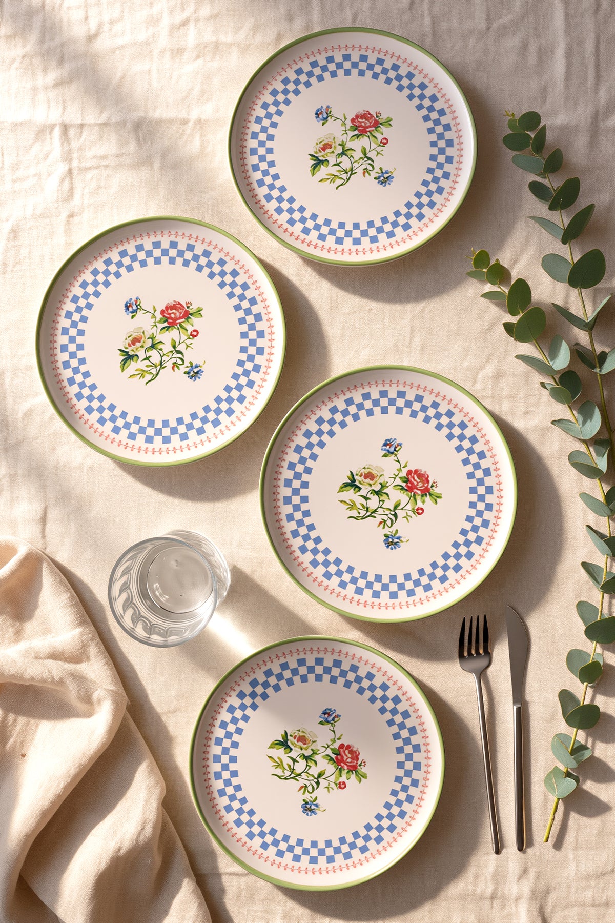 Rose Line Nordic Plate 22 cm 4 Pieces
