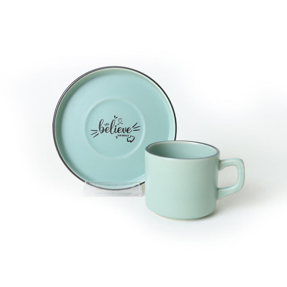 Rainbow Motto Stackable Tea Set 12 Pieces for 6 People