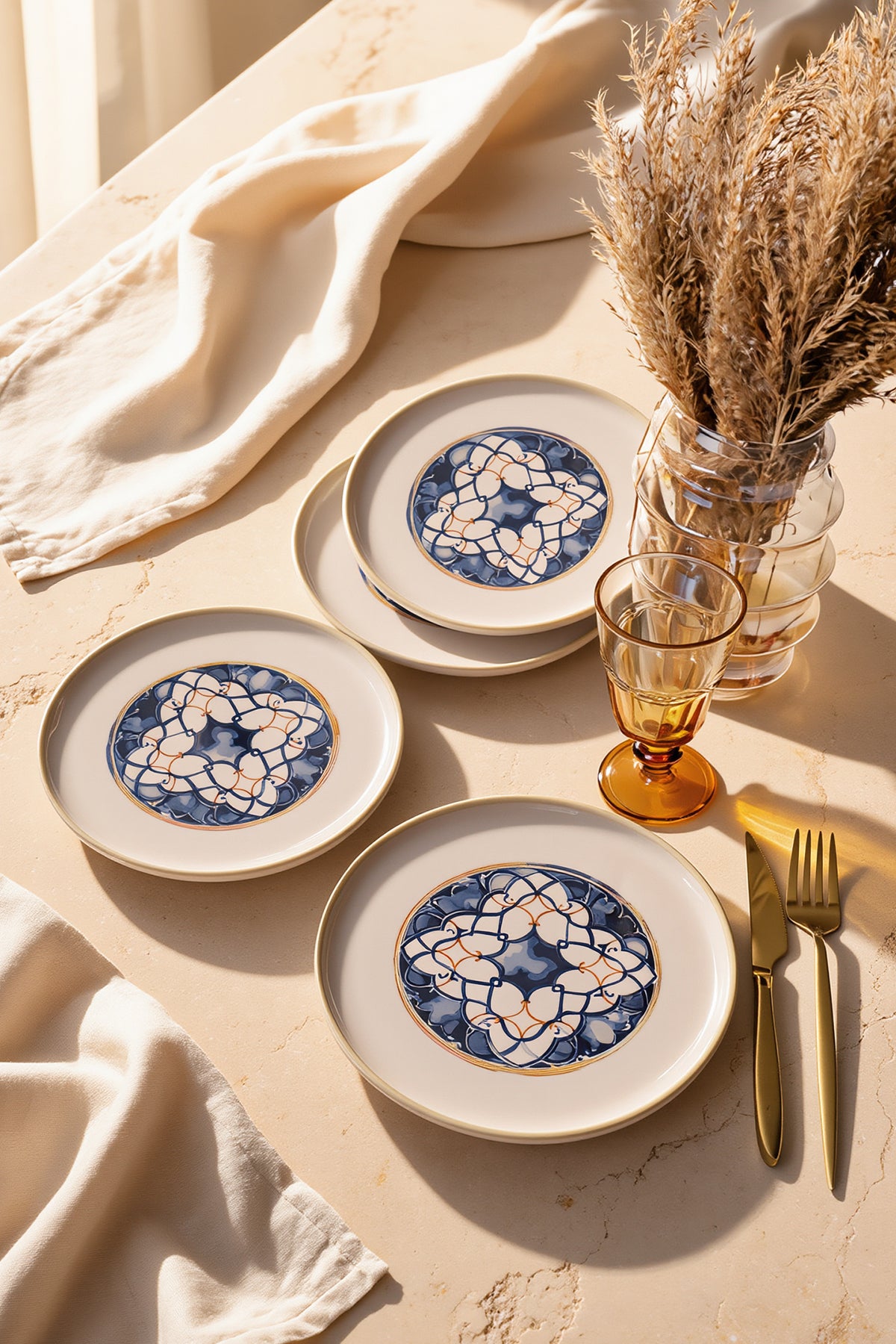 Wave Flow Nordic Plate 22 cm 4 Pieces